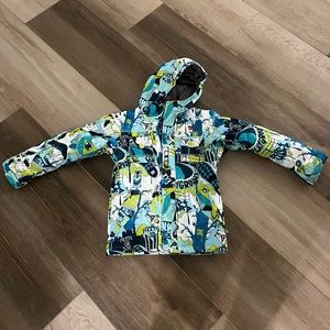 Boys dc snowboarding jacket. Size small 8-10